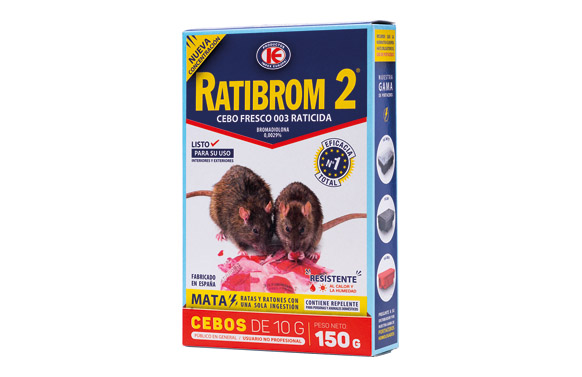 Raticida cebo fresco ratibrom-2  150 gr