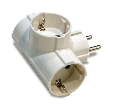 ADAPTADOR TRIPLE TT LATERAL 16A-250V
