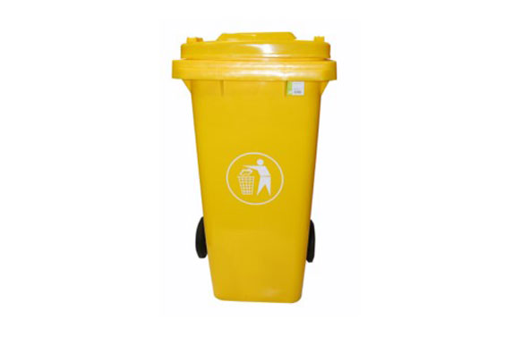 CONTENEDOR BASURA CON RUEDAMARILLO-120 L