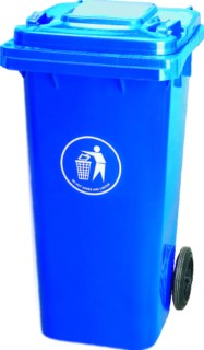 CONTENEDOR BASURA CON RUEDAZUL-240 LT