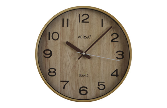 Reloj pared redondo 30cm madera