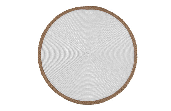 Mantel individual fibra blanco ø 38 cm