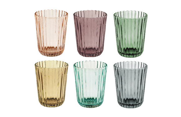 Vaso vidrio color grabado... 2