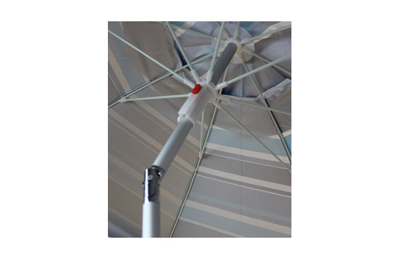 PARASOL PLAYA ALUMINIO Ø180 CM UPF 50+  RAYAS AZUL 2 3