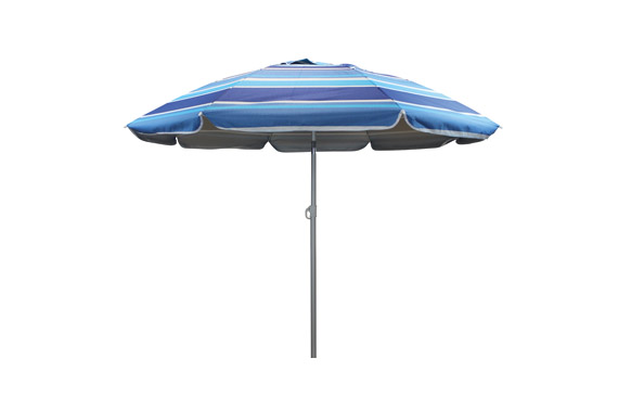 PARASOL PLAYA ALUMINIO é18RAYAS AZUL