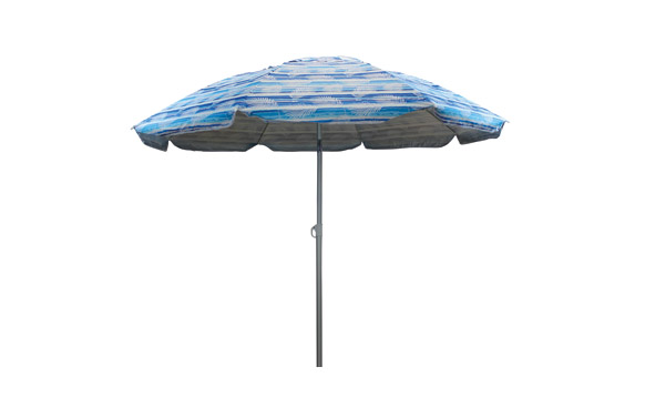 PARASOL PLAYA ALUMINIO é18HOJAS AZUL