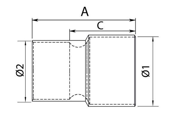 Reduccion cobre m-h 5243 ø... 2