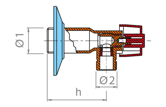 Valvula escuadra america 80... 2