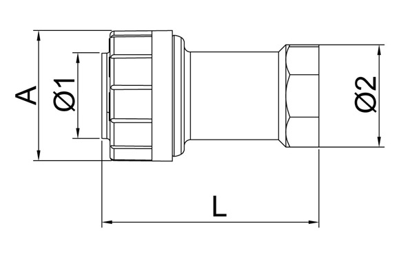 Manguito laton roscado h... 2