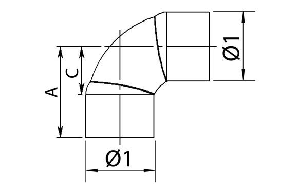Codo cobre 90. h-h 5090 ø... 2