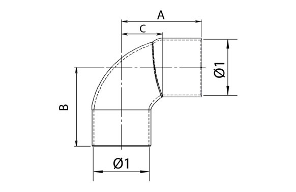 Codo cobre 90. m-h 5092 ø... 2