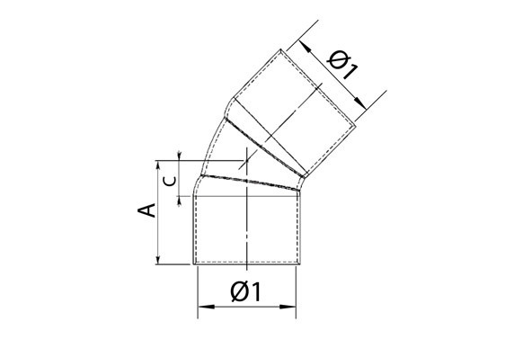 Curva cobre 45. h-h 5041 ø... 2