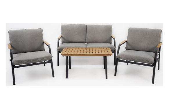 Conjunto cafe acero milan 2