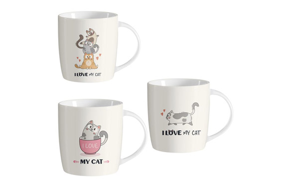 Mug gatos caja regalo 35 cl...
