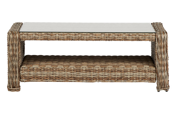 Mesa baja ratan vila natural