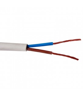 Cable manguera redonda blanco 2x1 5 m