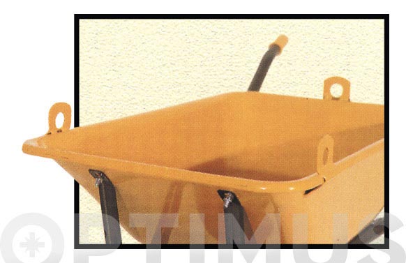 Carretilla metalica amarilla honda con ganchos se 550-90 l rueda neumatica
