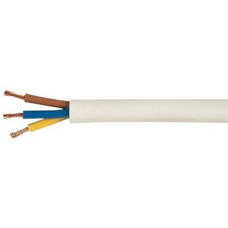 Cable manguera redonda blanco 3g1,5 10 m