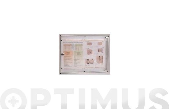 Panel de anuncios 67 x 46 cm aluminio natural