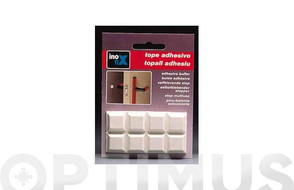 Tope multiuso adhesivo 16 x 16 blanco