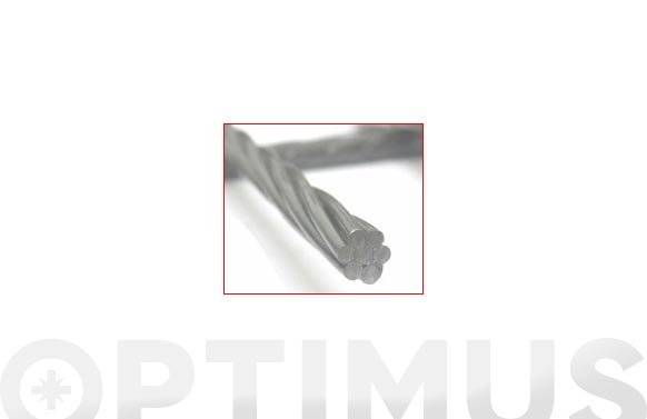 Cordon cable acero galvanizado 100 m ø 2,5 (1 x 7 ) +0