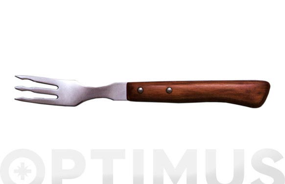 Tenedor chuletero m/madera 9 cm