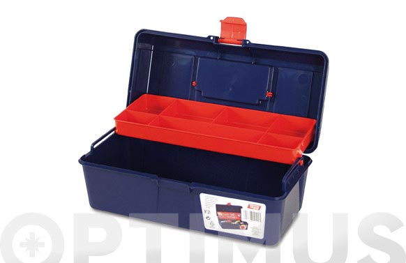 Caja herramientas polipropileno n 21 azul 310 x 160 x 130 mm 1 bandeja