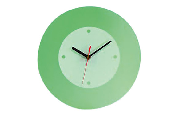 Reloj acrilico verde