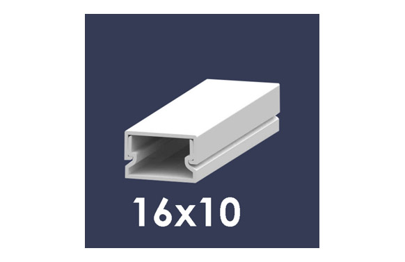 Canaleta 2 m blanca 16 x 10 mm