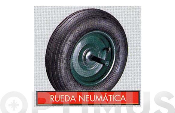Rueda carretilla obras neumatica 350x8