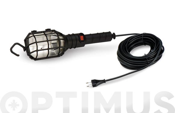 Lampara portatil con gancho y cable 100 w-5 m