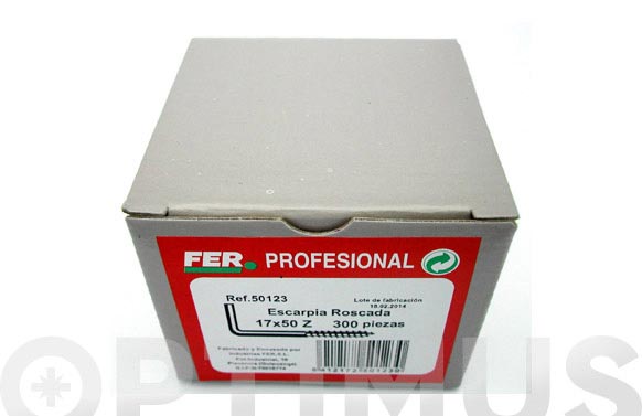 ALCAYATA HIERRO CINCADO (200 UNI) 20 X 70 MM 50082 2