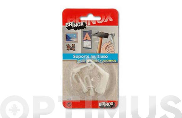 SOPORTE MULTIUSO 3 CLAVOS TRANSPARENTE