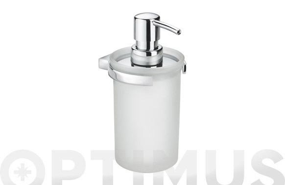 Dosificador jabon desingn transparente-cromo