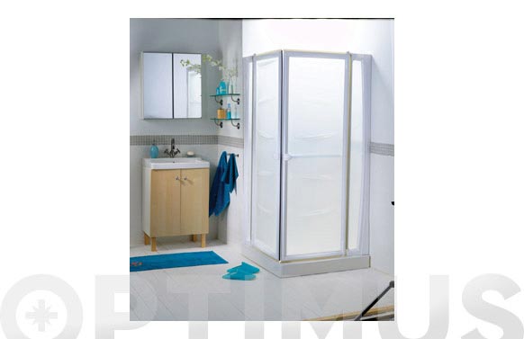 Mampara baño plato ducha 90 x 90 cm