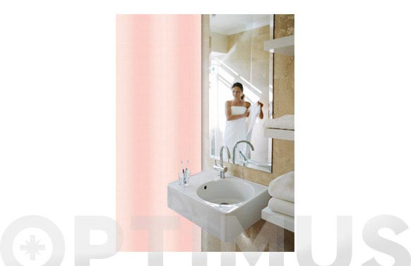 Cortina baño pol. lisa-rosa 180 x 200 cm