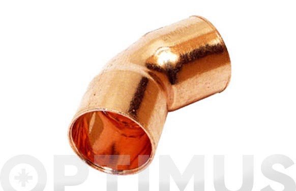 CURVA COBRE 45ø MACHO-HEMBé 18 MM