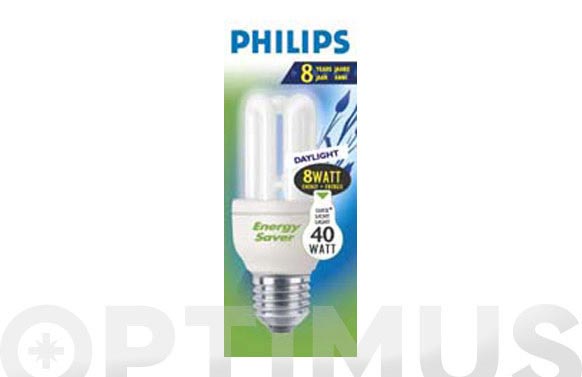 BOMBILLA BAJO CONSUMO GENI 8W E27 840