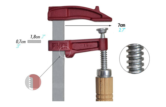 TORNIQUETE MARQUETERIA PIHER 20 CM MOD. MM 02020 2