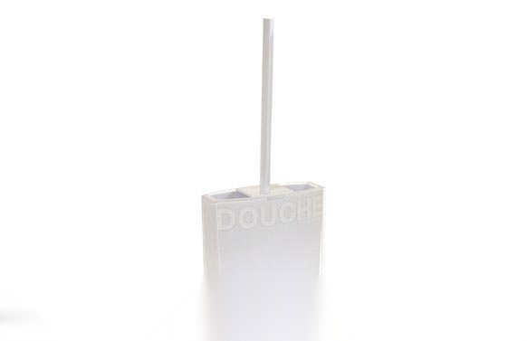 Escobillero wc acrilico blanco