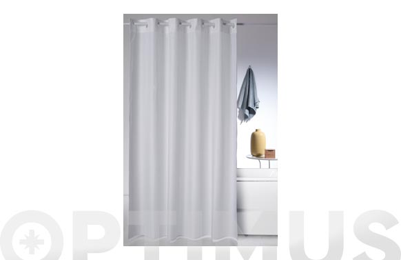 Cortina baño poliester magica-blanca 180 x 200 cm