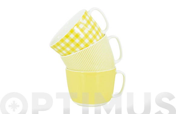 Taza desayuno 300 ml amarillo surtido