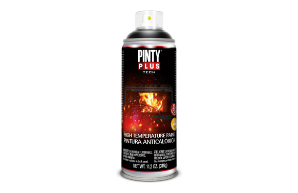 Pintura spray tech anticalorica 520 ml ral 9005 negro