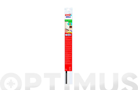 Burlete bajo puerta pvc con cepillo adhesivo 1 m x 43 mm blanco tesamoll