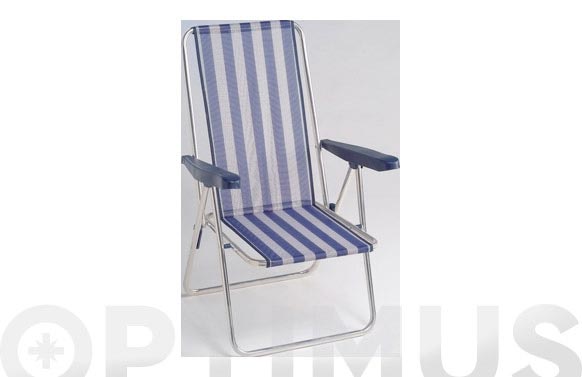 HAMACA MULTIPOSICION ALUMINIO FIBRELINE RAYAS 367ALF-0056 2