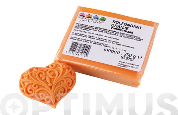 Fondant color 250 gr naranja