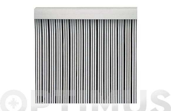CORTINA PUERTA CINTA NEGRA 90 X 210 CM 9650675 1