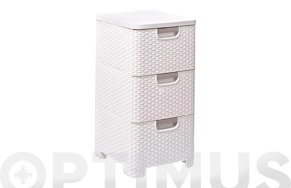 ORGANIZADOR NATURAL STYLE 3 CAJONES BLANCO  206314 1