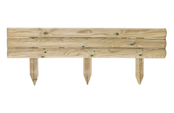 Bordura minivalla madera traverse 21 x 110 cm poste de fijacion 40 cm