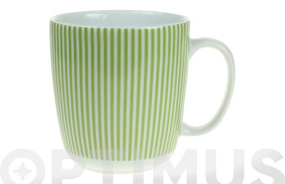 Mug porcelana ambit rayas verdes